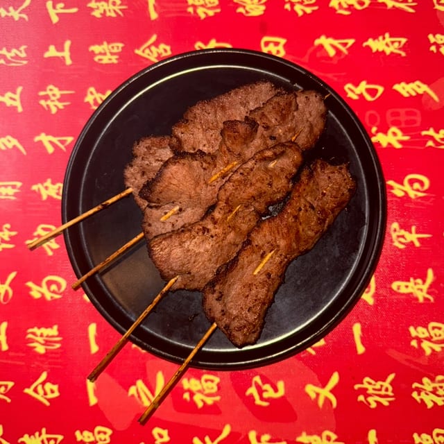 Beef Skewers.